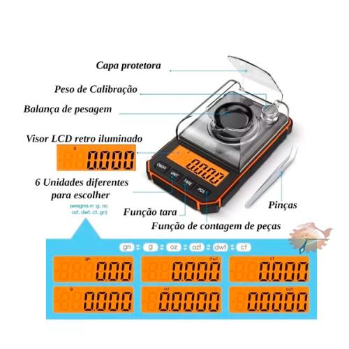 Balança de Precisão Professional Digital Scale - Pro-50 / 50gx0,001g 