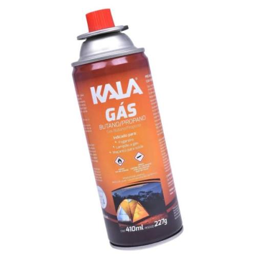 Gás Butano Kala com Adaptador de Maçarico - Gás de Fogareiro 410ml